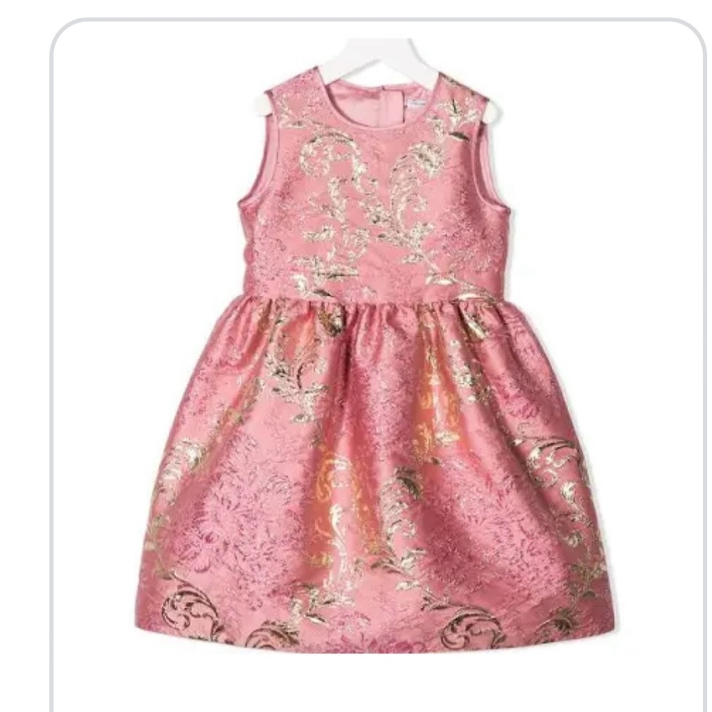 Dolce & Gabanna jacquard pink and gold girls’ dress size 6